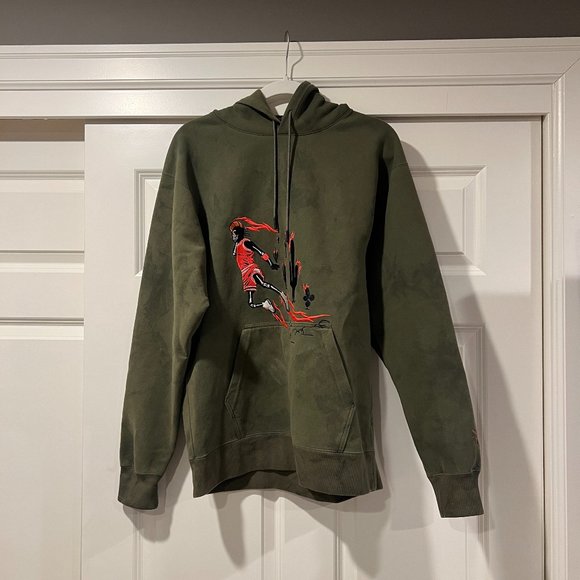 Travis Scott×Jordan Washed Suede Hoodie（travis scott jordan
